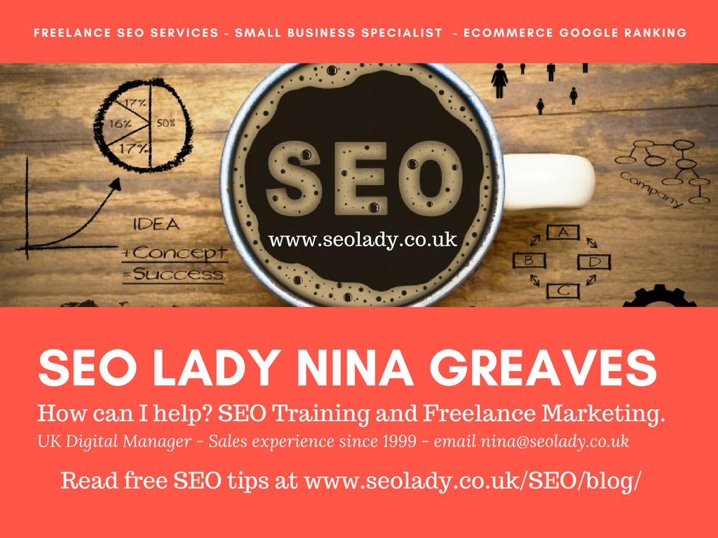 SME SEO Small Business Price Guide UK National Ecommerce website promotion Nina Greaves the SEO Lady