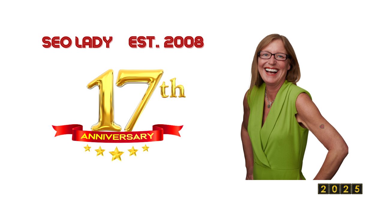 SEO Lady Business 17 Years 2025 Nina Payne BrightonSEO Speaker (YouTube Thumbnail)