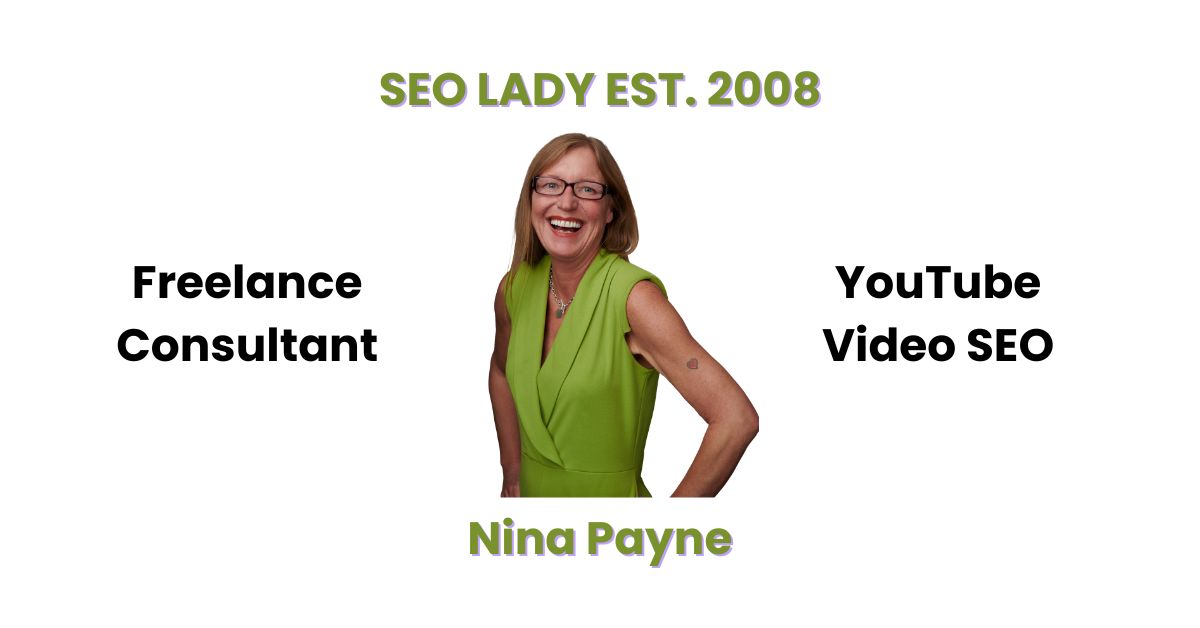 Small Business SEO Lady Nina Payne BrightonSEO Speaker YouTube Video SEO Freelance Consultant UK